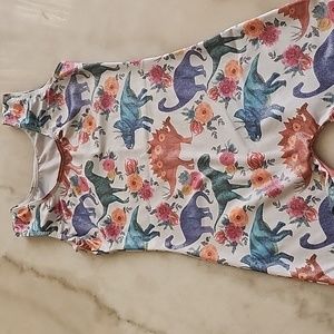 Dino Leotard, Girls 5/6,multicolor,